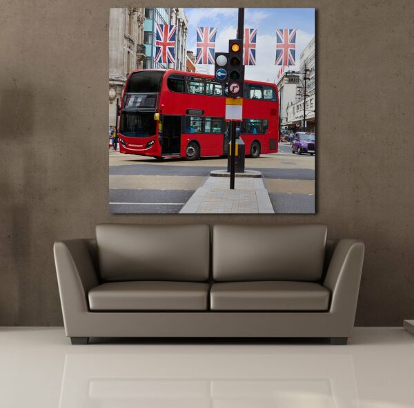 KIRMIZI İKİ KATLI OTOBÜS KANVAS TABLO