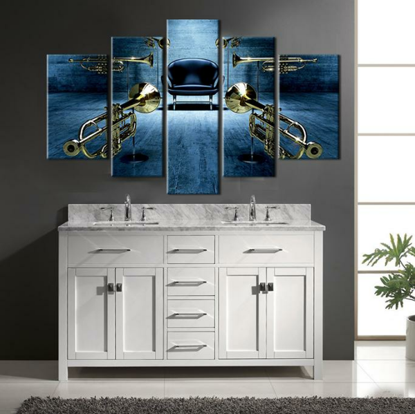 Saksafonlar  Kanvas Tablo