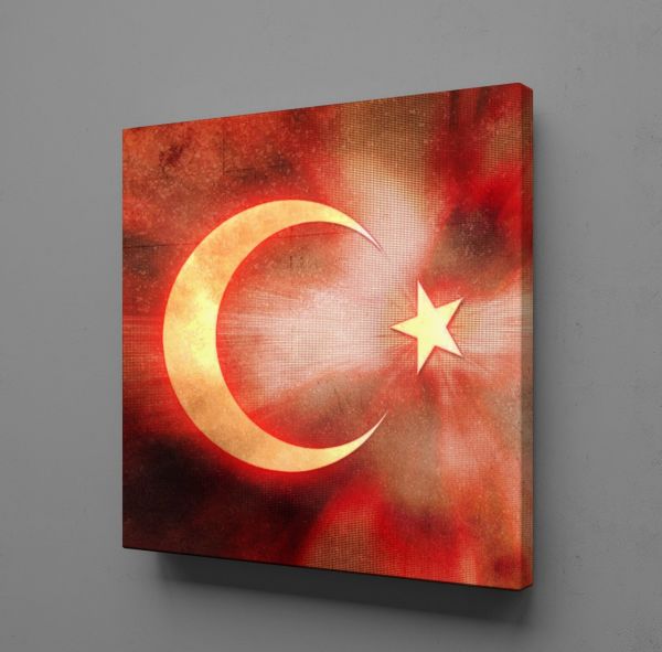 BAYRAĞIN IŞILDAMASI KANVAS TABLO