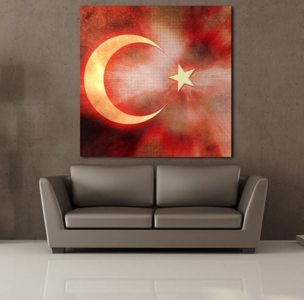 BAYRAĞIN IŞILDAMASI KANVAS TABLO