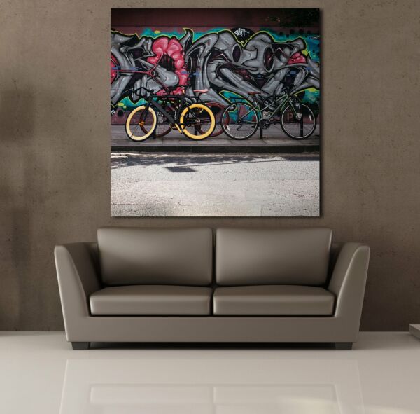 BİSİKLETLER KANVAS TABLO