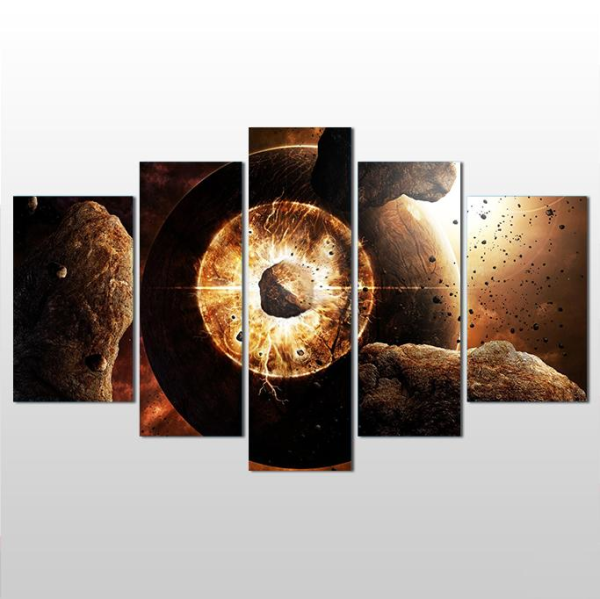 Gökyüzü Ufalanan Taşlar Kanvas Tablo