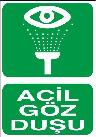 Acil Göz Duşu Uyarı Levhası