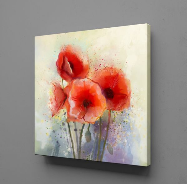 PEMBE ÇİÇEK BUKETİ KANVAS TABLO