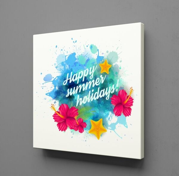 PEMBE ÇİÇEKLER KANVAS TABLO