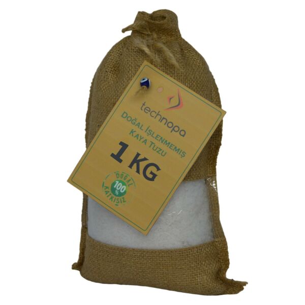 Technopa Doğal İşlenmemiş Tane Kristal Kaya Tuzu 1Kg