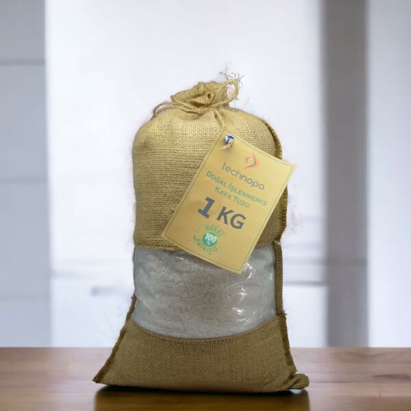 Technopa Doğal İşlenmemiş Tane Kristal Kaya Tuzu 1Kg