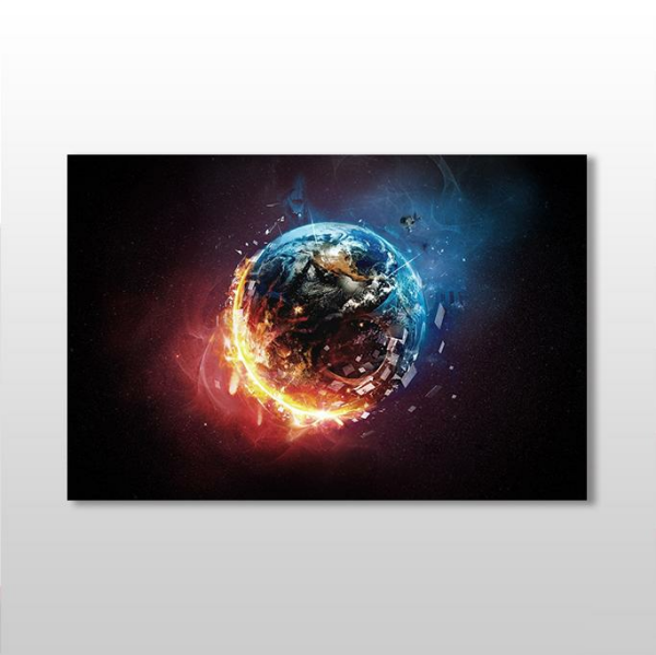 Dünya Ateş Ve Su Kanvas Tablo