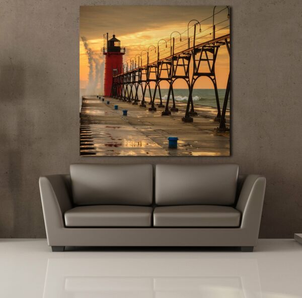 KIRMIZI DENİZ FENERİ KANVAS TABLO