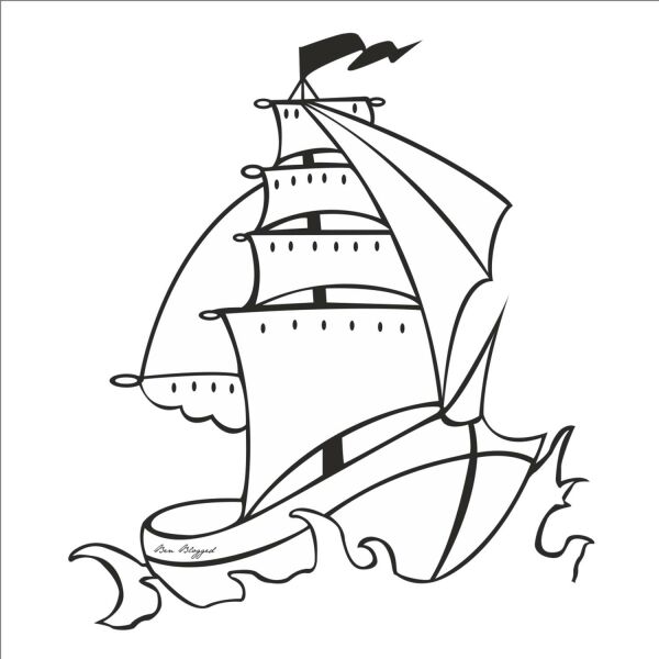 YELKENLİ TEKNE FOLYO STİCKER