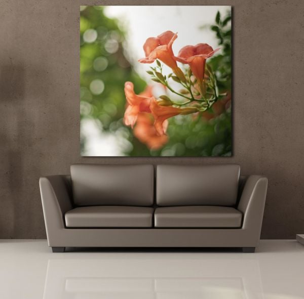 TURKUAZ ÇİÇEKLER KANVAS TABLO