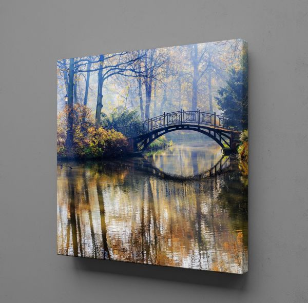 AĞAÇLAR ARASINDAKİ KÖPRÜ KANVAS TABLO