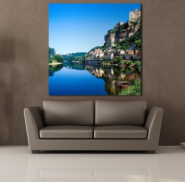 DAĞIN SUYA YANSIMASI KANVAS TABLO