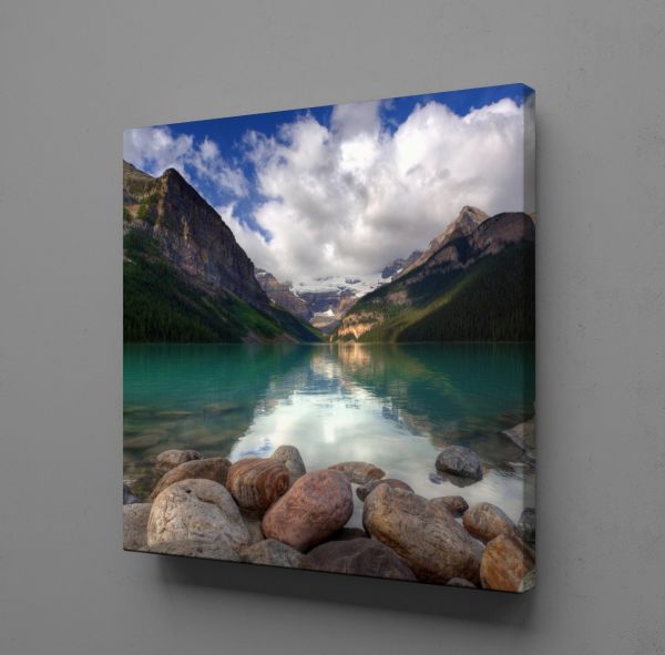 DAĞLAR ARASINDAKİ AKARSU KANVAS TABLO