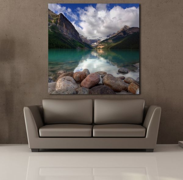 DAĞLAR ARASINDAKİ AKARSU KANVAS TABLO