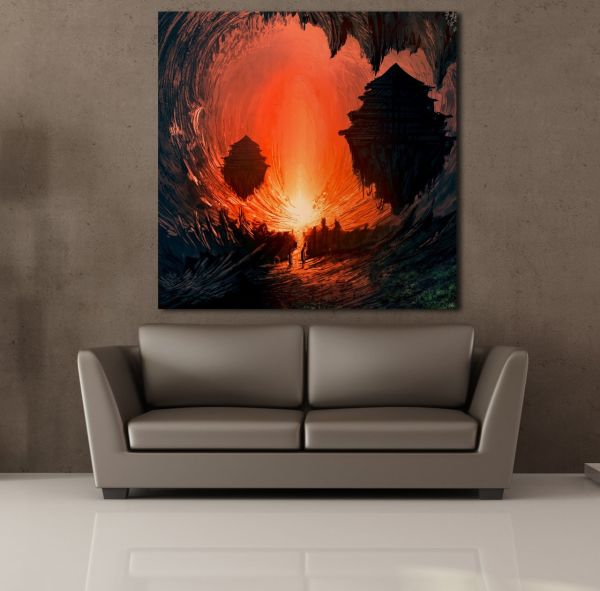 DALGA ARASINDAN GÜNEŞİN DOĞUŞU KANVAS TABLO