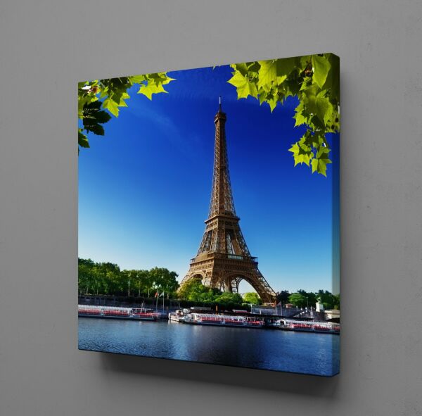 DENİZ KENARINDA EYFEL KULESİ KANVAS TABLO