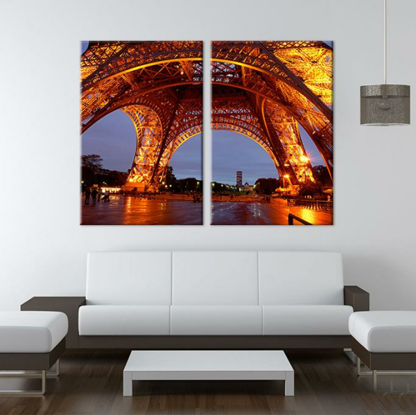 Eyfel Kulesi Gece Kanvas Tablo