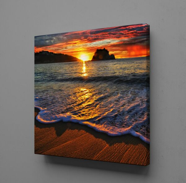DENİZ KUM GÜNEŞ KANVAS TABLO
