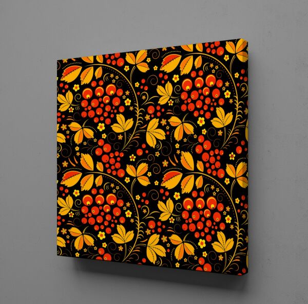 SİYAH TURUNCU KANVAS TABLO