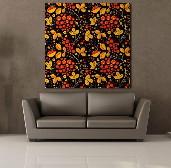 SİYAH TURUNCU KANVAS TABLO