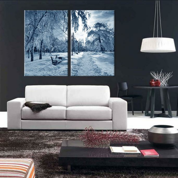 Kar Manzarası Kanvas Tablo
