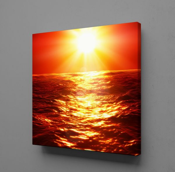 DENİZİ YAKAN GÜNEŞ KANVAS TABLO