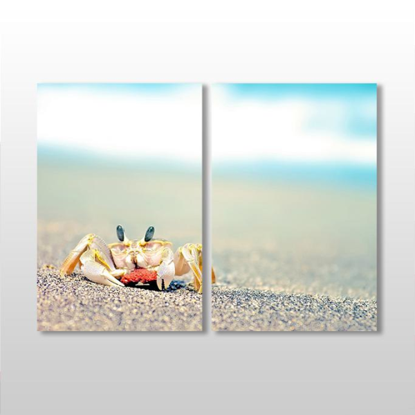 Kumsalda Yengeç Kanvas Tablo