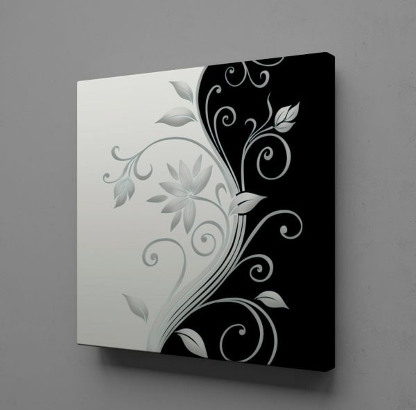 ÇİÇEKLİ MOTİF DESENLER KANVAS TABLO