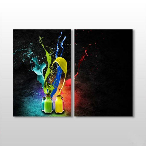 Naturel Boya Şişeleri Kanvas Tablo