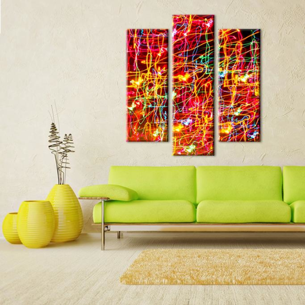 Elektrik Akım Çizgileri   Kanvas Tablo