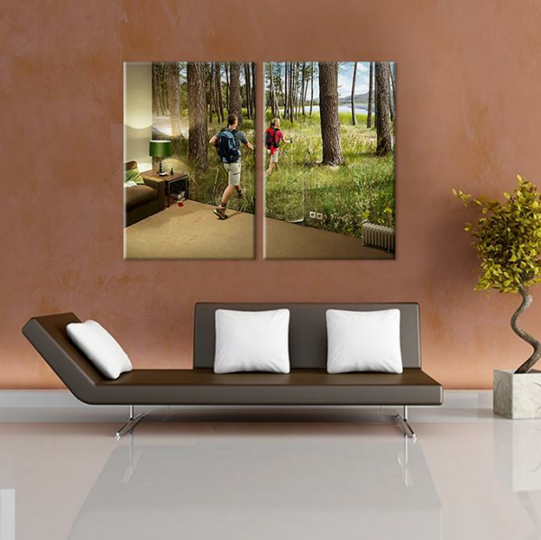 Ormana Yürüyüş Kanvas Tablo