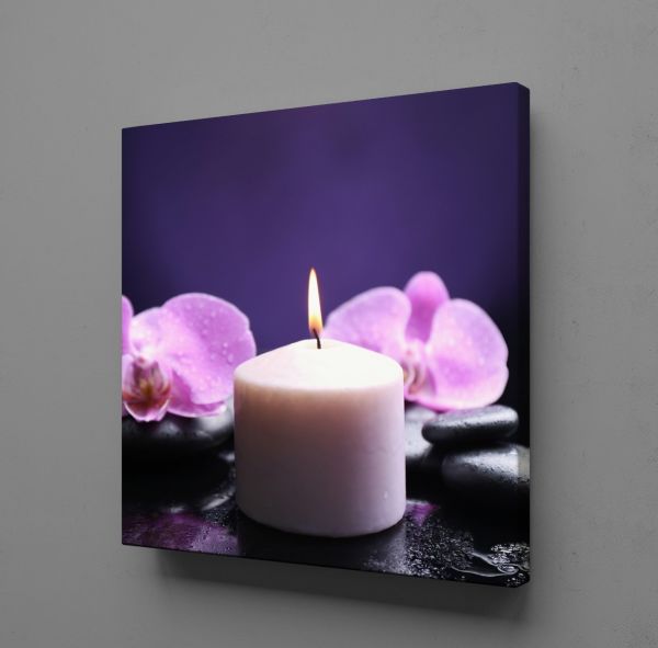 TEK BEYAZ MUM KANVAS TABLO