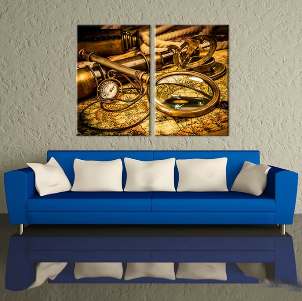 Papirüs Harita Kanvas Tablo