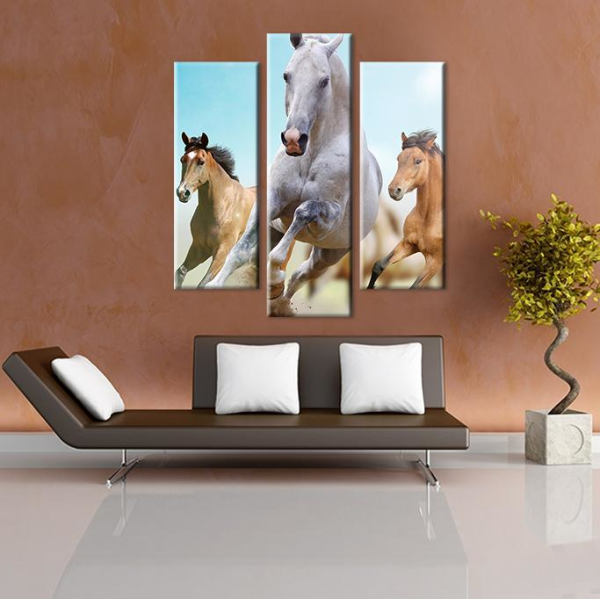 Koşan Atlar Kanvas Tablo