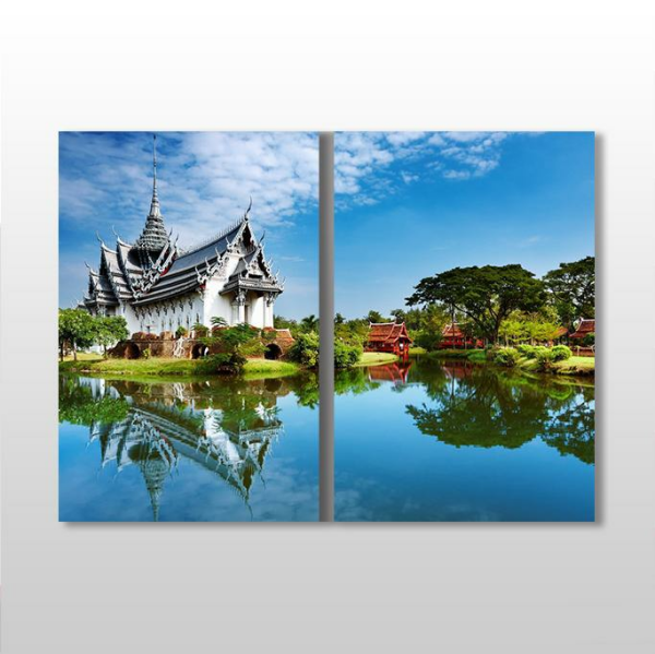 Şato Ve Doğa Kanvas Tablo