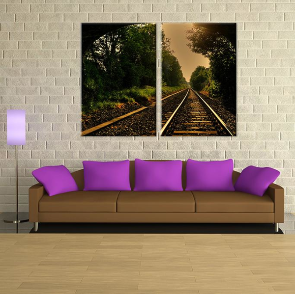 Tren Rayları Kanvas Tablo