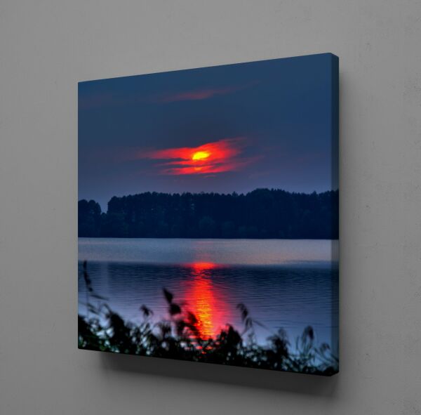 GÜN BATIMI DENİZ MANZARASI KANVAS TABLO