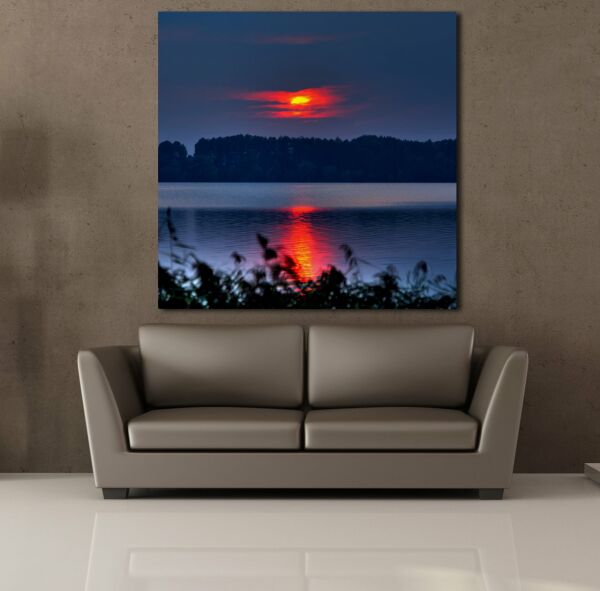 GÜN BATIMI DENİZ MANZARASI KANVAS TABLO