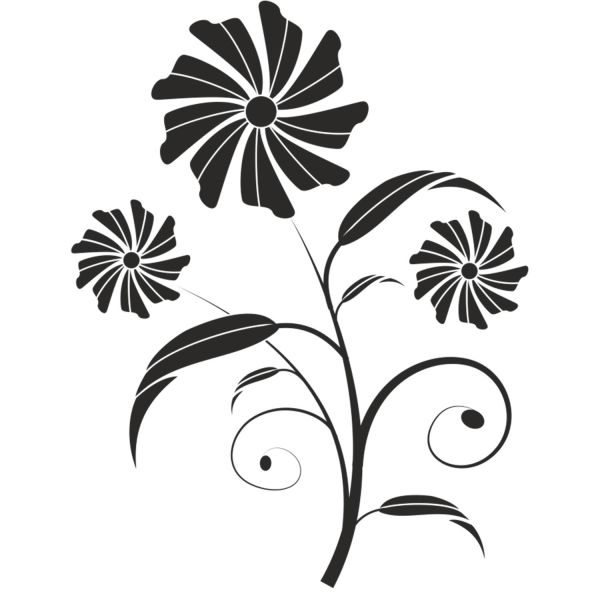 ÇİÇEK DESENİ FOLYO STİCKER