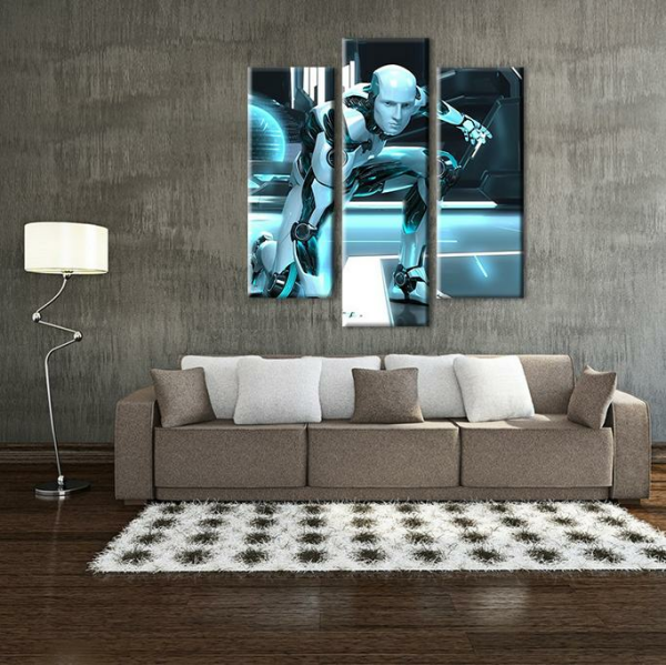 Robot 3D  Kanvas Tablo