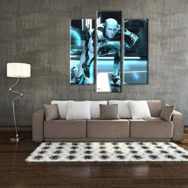 Robot 3D  Kanvas Tablo