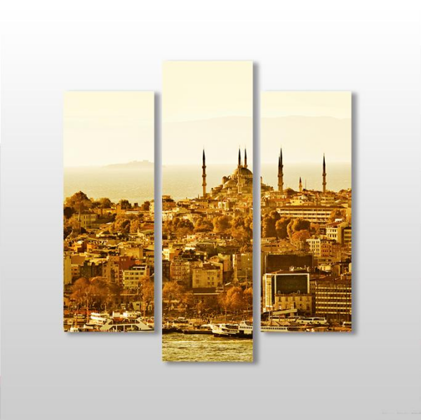 Sepya İstanbul Manzarası  Kanvas Tablo