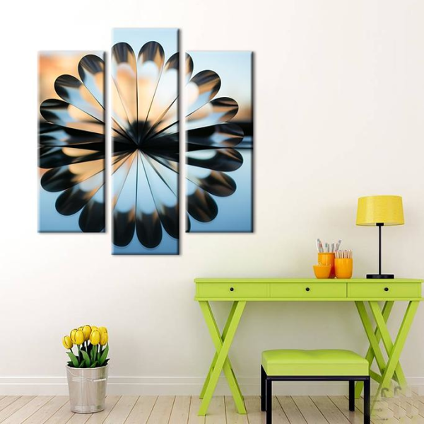 Soyut Papatya  Kanvas Tablo