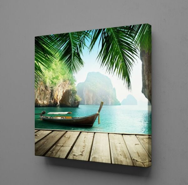 İSKELE KAYIK KANVAS TABLO