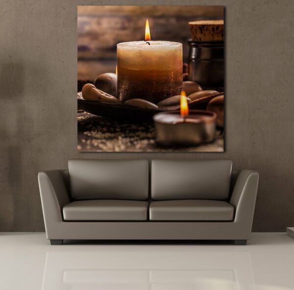 KAHVERENGİ MUM RESİMLERİ KANVAS TABLO
