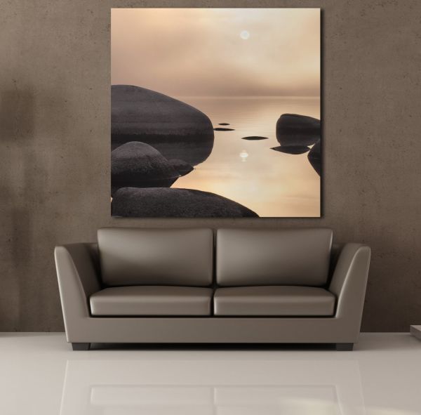 KAYALAR VE DENİZ KANVAS TABLO