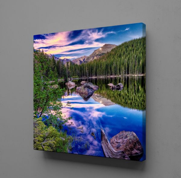 ORMAN NEHRİN BÜYÜLÜ MANZARASI KANVAS TABLO