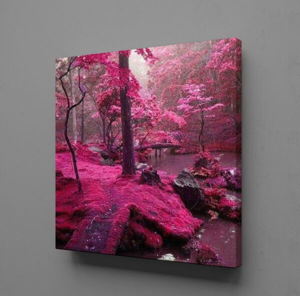 PEMBE AĞAÇLAR KANVAS TABLO