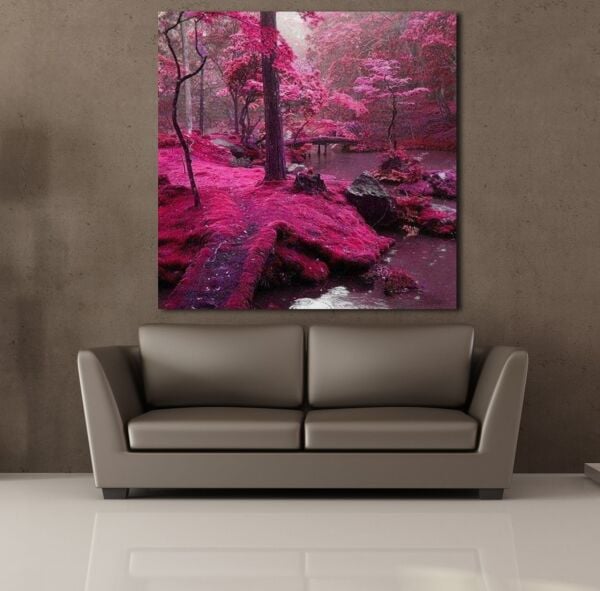 PEMBE AĞAÇLAR KANVAS TABLO